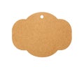 Blank kraft paper label tag, Cardboard blank tag, Paper craft tag isolated on white background.Copy space to use Royalty Free Stock Photo