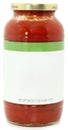 Blank Label Jar of Spaghetti Sauce Royalty Free Stock Photo