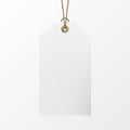 Blank labels template price tags realistic vector. close up of blank price label on white background