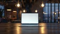 A blank laptop screen.AI generated image Royalty Free Stock Photo