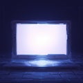 A Blank Laptop Screen Invites Viewers to Imagine Their Digital Dreams