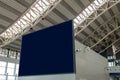 Blank large billboard with camera cctv in the airport Royalty Free Stock Photo