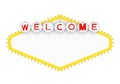 Blank Las Vegas Welcome Sign Isolated