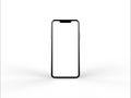 Blank latest mobile screen mock up on white background 3D illustration