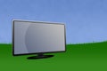 Blank LCD Monitor With Landscape Background