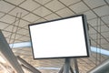 Blank LCD Screen mock up in Subway station . Royalty Free Stock Photo
