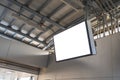 Blank LCD Screen mock up in Subway station . Royalty Free Stock Photo