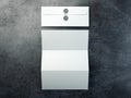 Blank leaflet and white envelope. 3d rendering Royalty Free Stock Photo