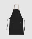 Blank leather apron, apron mockup, clean apron