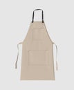 Blank leather apron mockup, clean apron, design presentation for print