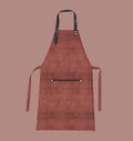 Blank leather apron, apron mockup Royalty Free Stock Photo