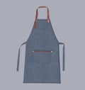Blank leather aprons, apron mockup, clean apron, design presentation for print, 3d illustration Royalty Free Stock Photo