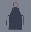 Blank leather aprons, apron mockup, design presentation for print, 3d illustration, 3d rendering Royalty Free Stock Photo