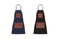 Blank leather aprons mockup, clean apron Royalty Free Stock Photo