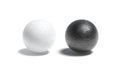 Blank leather black and white ball mockup set