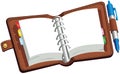 Blank leatherbound diary Royalty Free Stock Photo