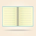 Blank legal pad. notebook yellowVector.