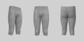 Blank leggings mockup, front and side views. Sweatpants