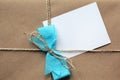 Blank letter on a brown paper package Royalty Free Stock Photo