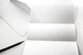 blank of letter paper and white envelope with pen Royalty Free Stock Photo