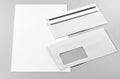 Blank Letterhead and Two Envelopes Royalty Free Stock Photo