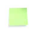 Blank light green sticky note isolated on white. Space for text Royalty Free Stock Photo