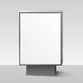 Blank Lightbox, or Signboard on white background. Vector illustration