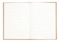 Blank lined exercise book