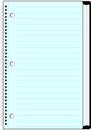 Blank lined notebook background