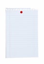 Blank Lined Notebook Paper With Thumb Tack