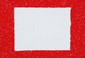 Blank lined paper on a red sparkle background Royalty Free Stock Photo