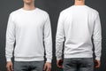 Blank long sleeve whitesweater for design mock up