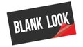 BLANK LOOK text on black red sticker stamp