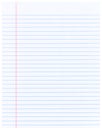 Blank loose leaf notebook paper Royalty Free Stock Photo