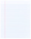 Blank loose leaf notebook paper