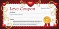 Blank Love Coupon Royalty Free Stock Photo