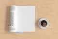 Blank magazine page. Workspace with magazine mock up Royalty Free Stock Photo