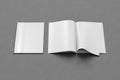 Blank magazine pages with bent glossy pape Royalty Free Stock Photo