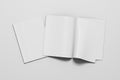 Blank magazine pages with bent glossy pape Royalty Free Stock Photo