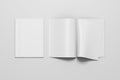 Blank magazine pages with bent glossy pape Royalty Free Stock Photo
