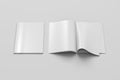 Blank magazine pages with bent glossy pape Royalty Free Stock Photo