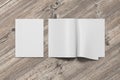 Blank magazine pages with bent glossy pape Royalty Free Stock Photo