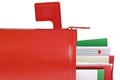 Blank Mail Box With Christmas Cards Royalty Free Stock Photo