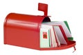 Blank Mail Box Filled With Christmas Cards Royalty Free Stock Photo