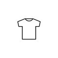 Blank male t shirt template icon line. Vector on isolated white background. Eps 10