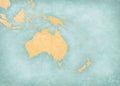 Blank Map of Australasia