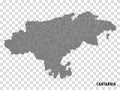 Blank map Cantabria of Spain. High quality map Comarcas of Cantabria on transparent background