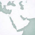 Blank Map of Middle East