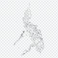Blank map Philippines. High quality map of Philippines with provinces on transparent background for your web site design, logo, a