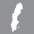 Blank map Sweden. High quality map of Sweden on gray background for your web site design, logo, app, UI